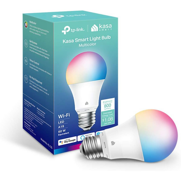 Kasa Smart Full Color Changing Dimmable Smart WiFi Light Bulb