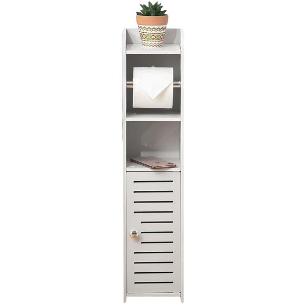 Bathroom Storage Cabinet Stand With Toilet Roll Holder