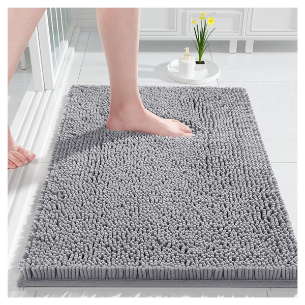 Yimobra 24" x 17" Chenille Extra Soft Shaggy Non-Slip Bathroom Rug