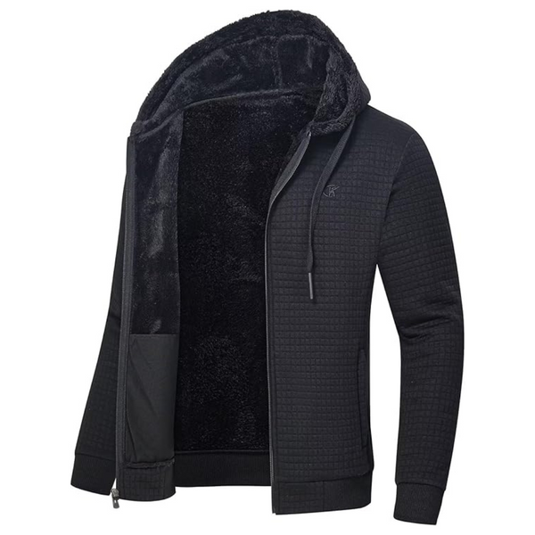 Men's Heavy Fleece Zipper Hoodie Sweatshirt Jacket