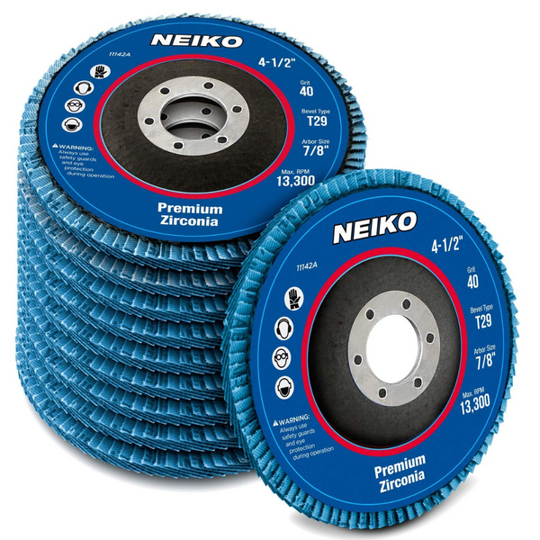 10-Pack NEIKO 11142A Zirconia Flap Discs 4-1/2 For Angle Grinder