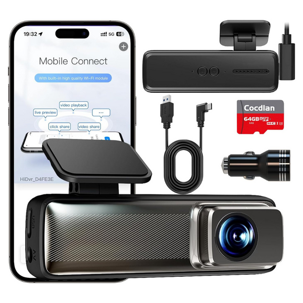 2K 1440p WiFi Dash Cam