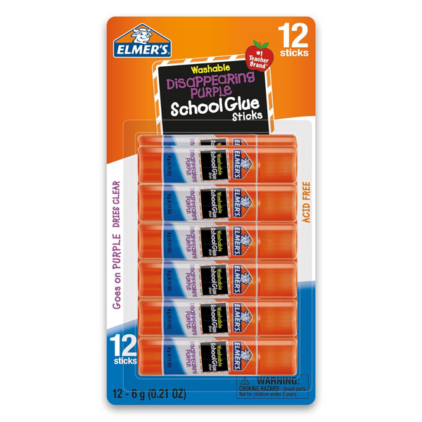 12-Count Elmer's Disappearing Purple School Glue