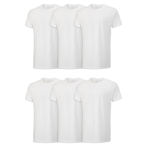 6-Pack Fruit Of The Loom Men's Eversoft Cotton Crew T-Shirt