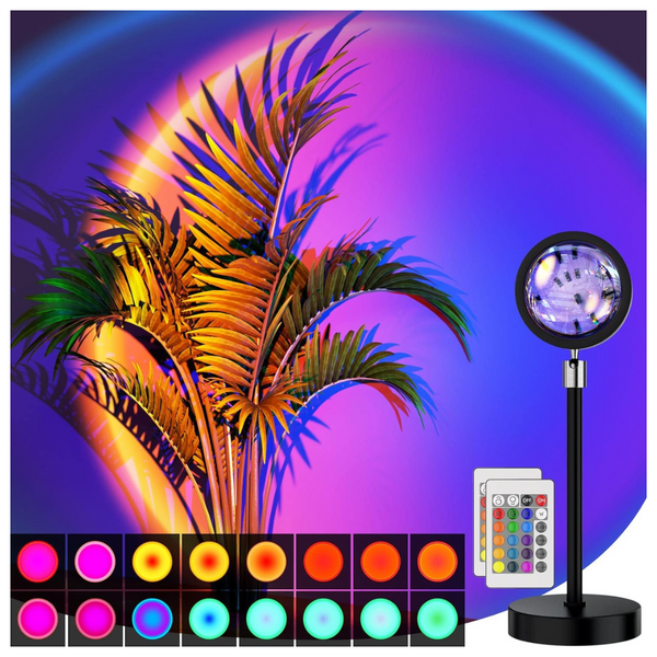 Merkury Multi-Color RGB Innovations Sunset Lamp With Remote