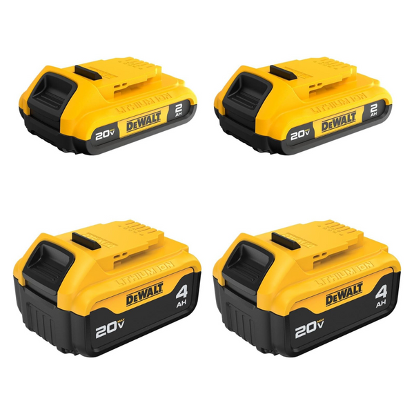 Dewalt DCB324-4 (4) 20V MAX 4 Ah And 2 Ah Lithium Ion Batteries