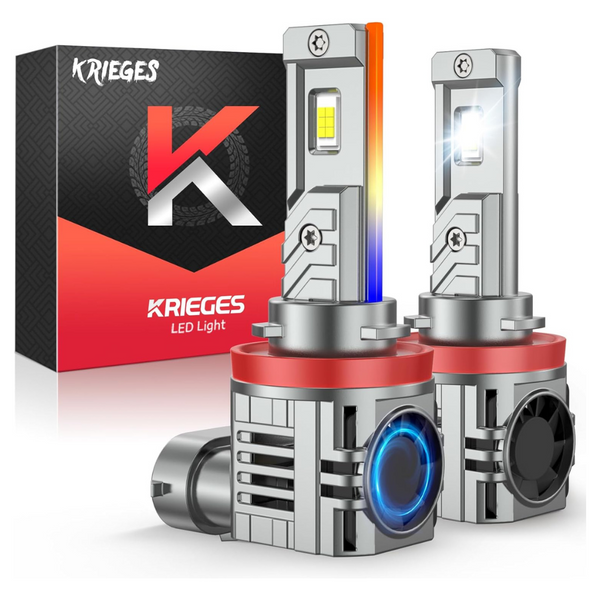 2-Pack Krieges H11/H9/H8 900% Super Brighter 6500k Fog Light Bulb