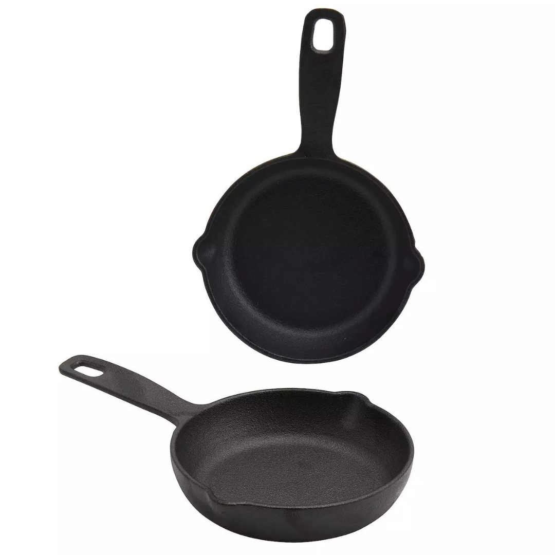 2-Piece Food Network Cast Iron 5" Mini Skillet Set