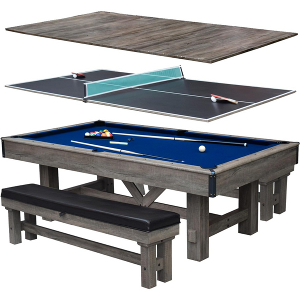 Hathaway Logan 7-Ft Multi-Game Pool Table Combo Set With Ping Pong