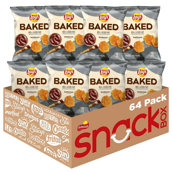 64-Pack 1.125oz. Lay's Baked Barbecue Potato Crisps