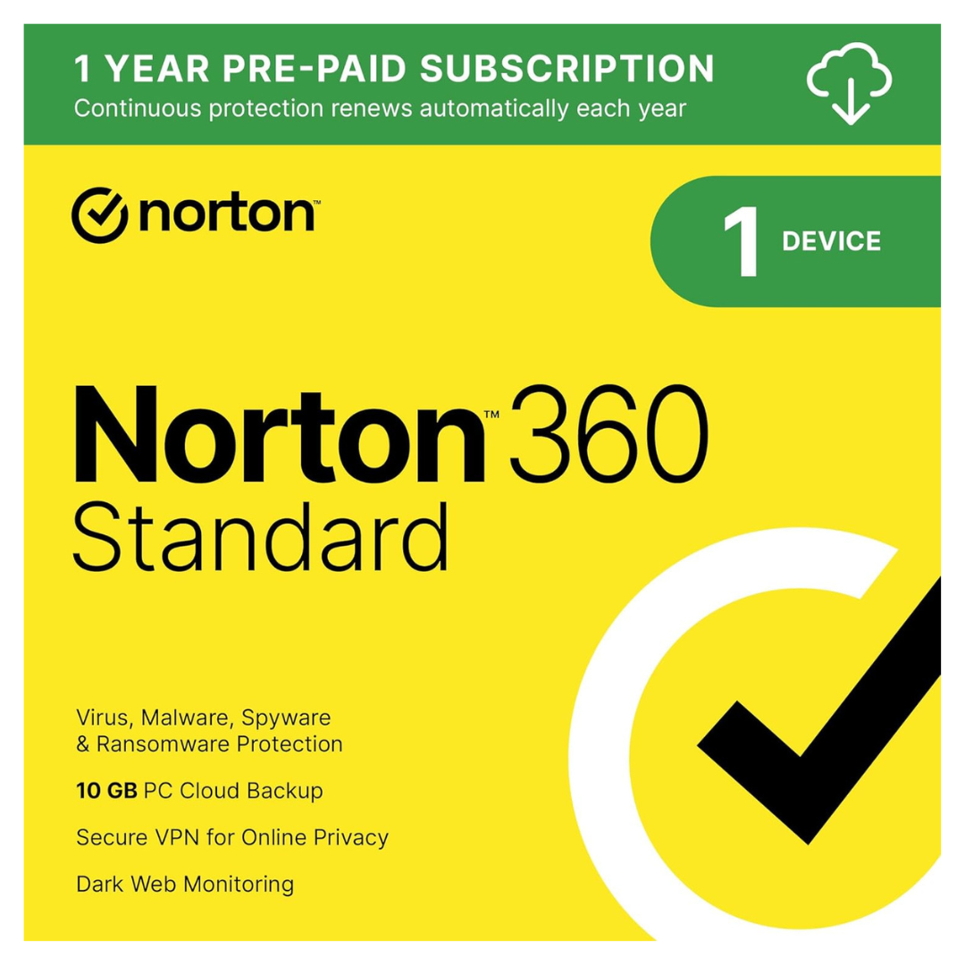 Norton 360 Standard 2024 Antivirus Software For 1 Device With Auto Renewal