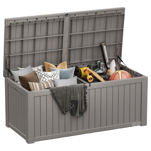 East Oak 150 Gallon Large Deck Outdoor Storage Box With Padlock