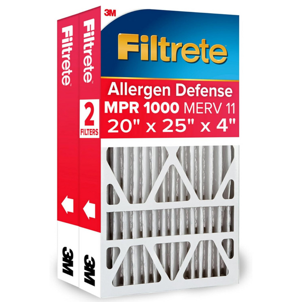 2-Count Filtrete 20x25x4 MPR 1000 MERV 11 Furnace Air Filters