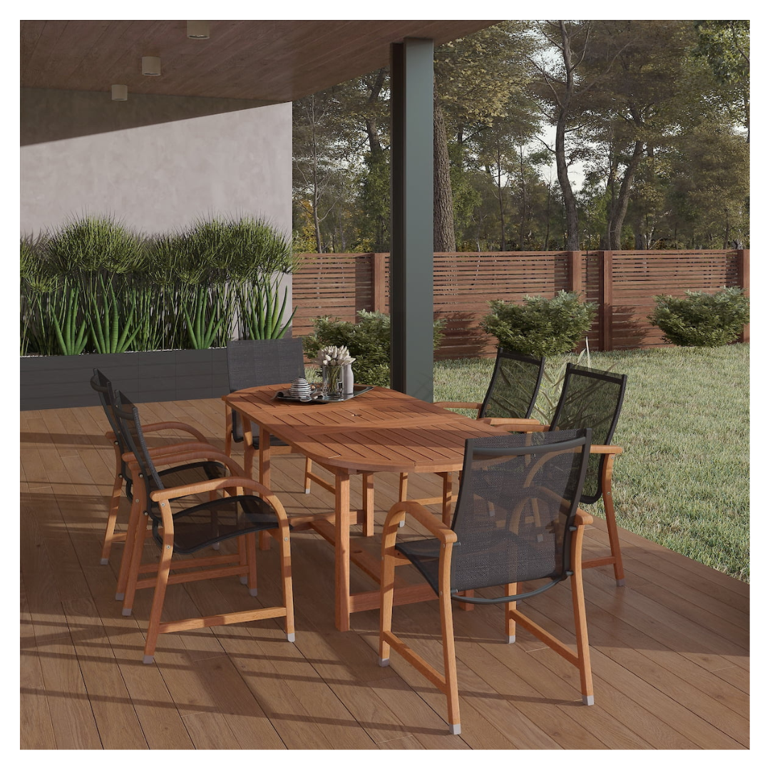 Amazonia Bahamas 7-Piece Extendable Oval Patio Dining Set