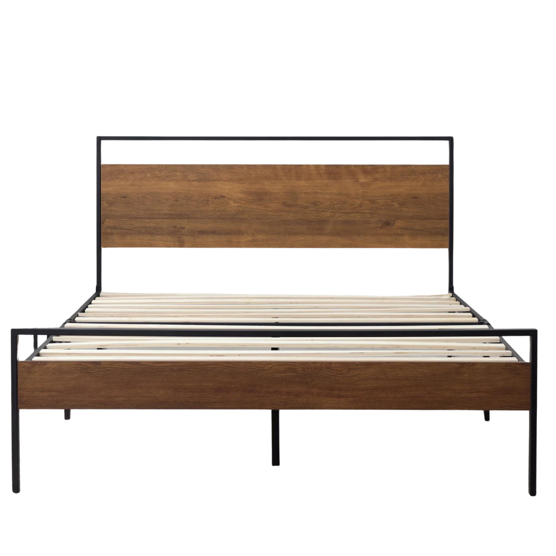 Rest Haven Ashland Metal And Wood Platform King Bed (2 Color)