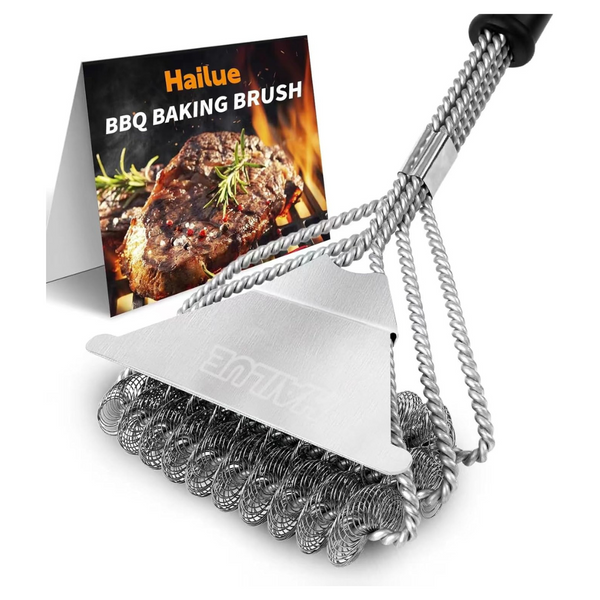 Hailue 18" Stainless Steel Grill Brush And Scraper