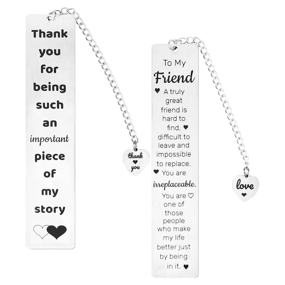 2-Piece Best Friend Long Distance Friendship Bookmarks