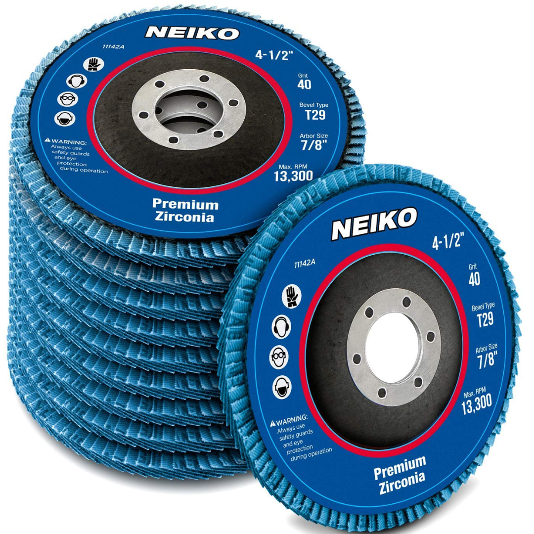 10-Pack NEIKO 11142A Zirconia Flap Discs 4-1/2 For Angle Grinder