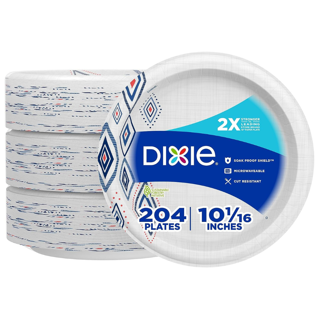 204-Pack Dixie 10 Large Paper Plates