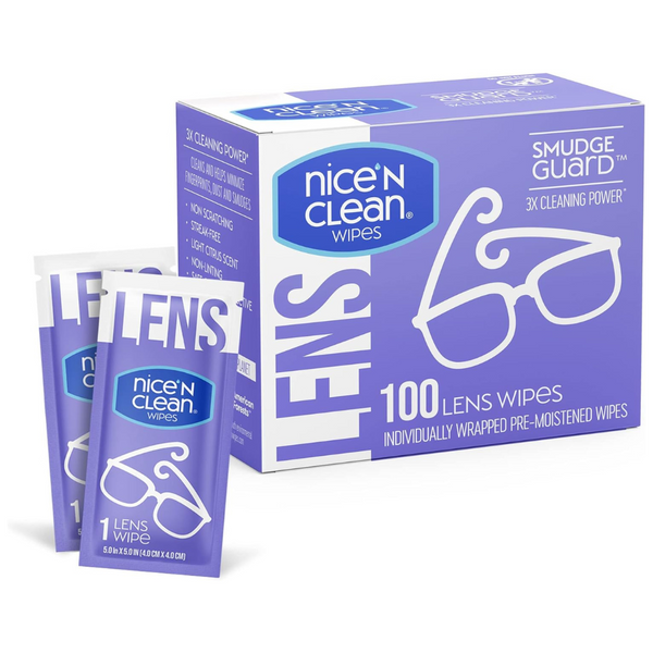 100-Count Nice 'N Clean SmudgeGuard Lens Cleaning Wipes