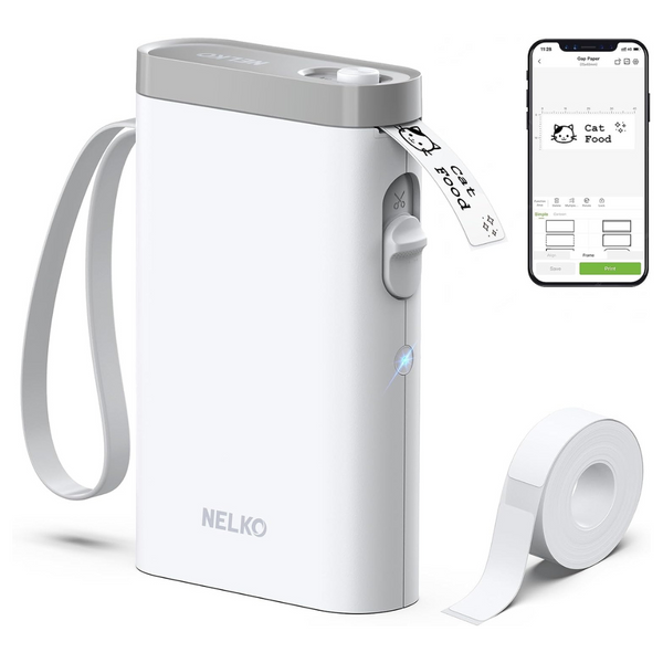 Nelko P21 Portable Bluetooth Label Printer With Tape