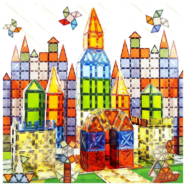 100-Pieces Diamond Magnetic Tiles Building Blocks