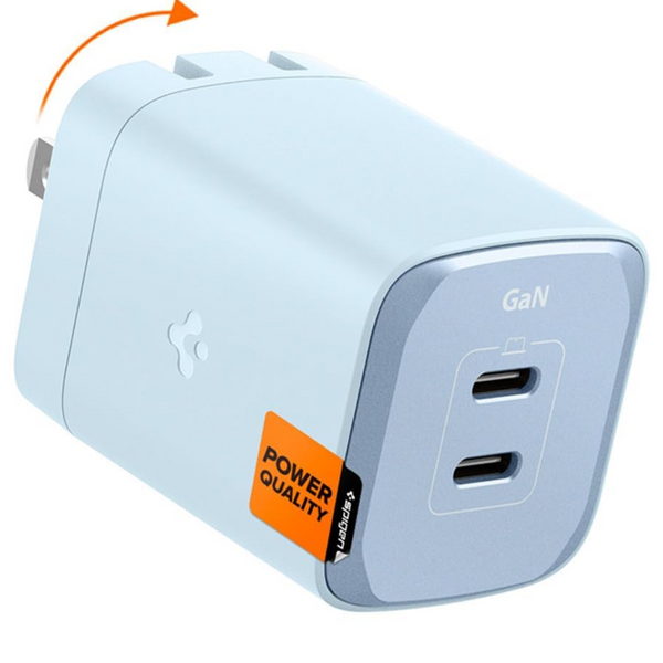 Spigen Gan III 652 65w 2-Ports Dual USB-C Wall Charger Adapter