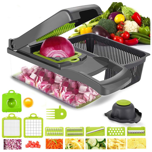 12-In-1 Adjustable Vegetable Chopper With Large Container