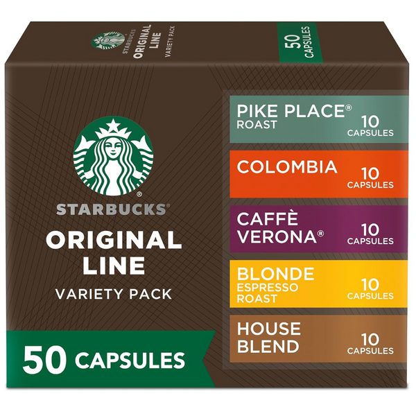 50-Count Starbucks By Nespresso Original Line Capsules