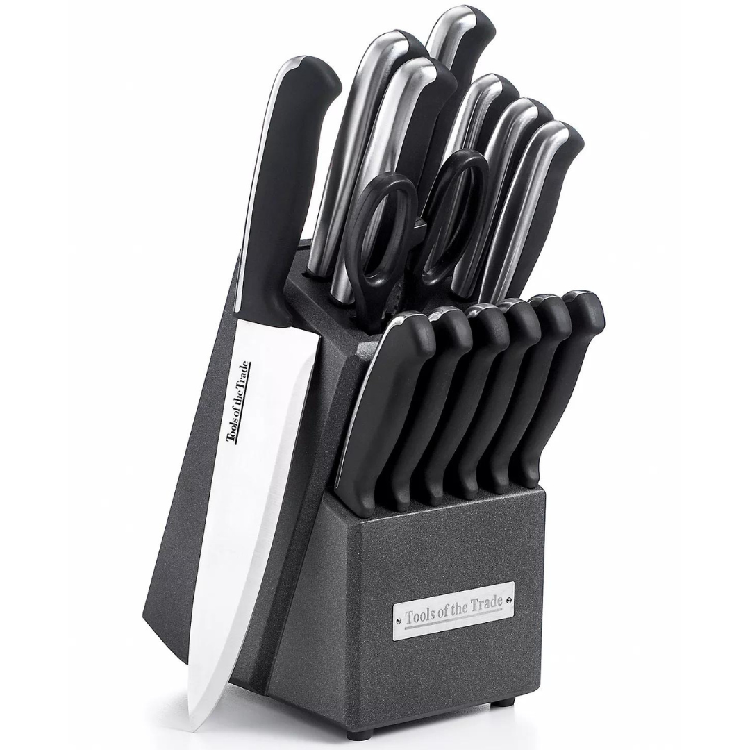 15-Piece Tools Of The Trade Fine Edge Stainless Steel Cutlery Set