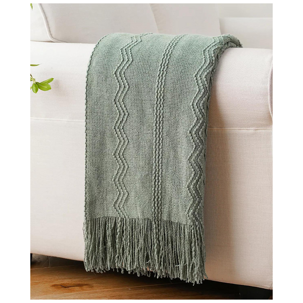 Battilo Texture Triple Zig-Zag Lightweight Throw (50" x 60")