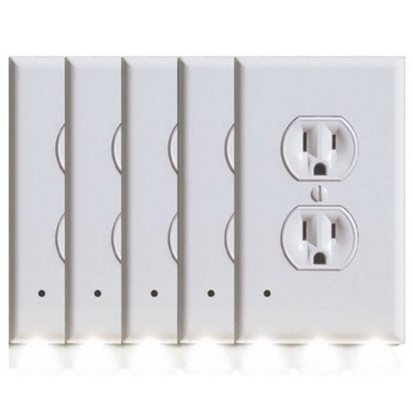 5-Pack Marquee Home Outlet Covers With Built-In LED Night Lights