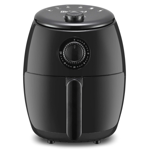 Elite Gourmet 1000W 2.1 Quart Personal Compact Electric Hot Air Fryer