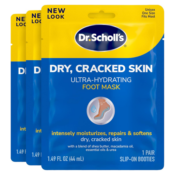 3-Pack Dr. Scholl's Dry Cracked Skin Ultra-Hydrating Foot Mask (6.74 oz)