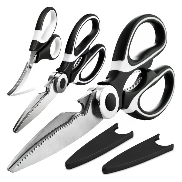 3-Pack Omdar Food Grade Multipurpose Sharp Kitchen Scissors