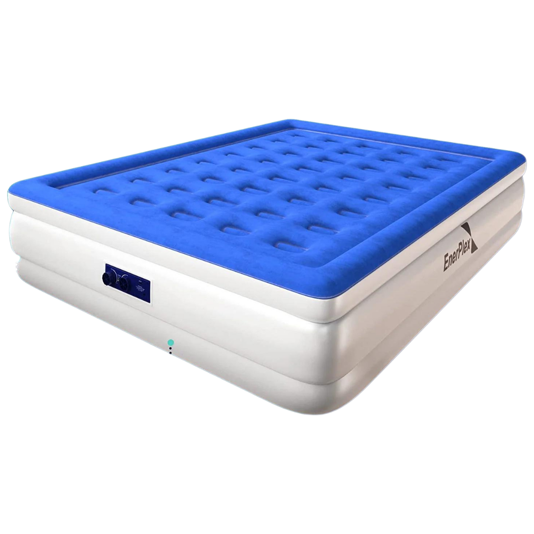 Twin 16" Double Height Inflatable Mattress With Built-In Dual Pump