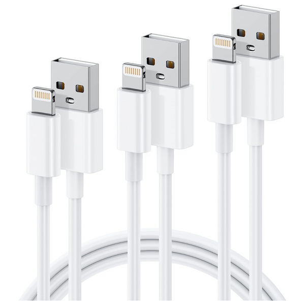 3-Pack Apple MFi Certified 6Ft Data Sync Transfer Fast Charging Cable