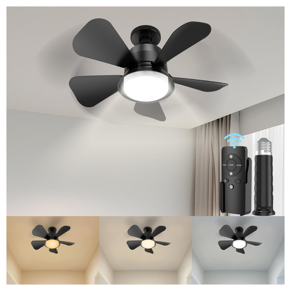 Zotuiee 3-Colors 5-Brightness Dimmable LED Ceiling Fan