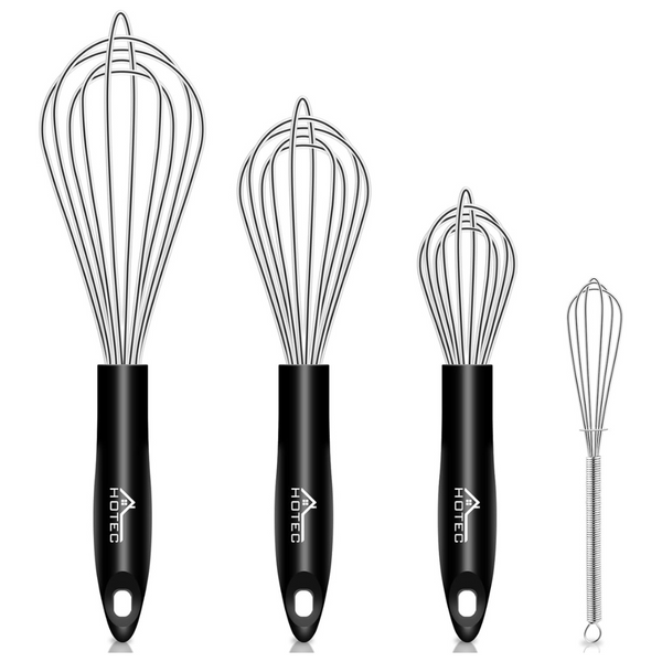 4 Pieces Stainless Steel Whisks Set