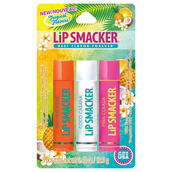 Set Of 3 Lip Smackers Flavored Lip Balm