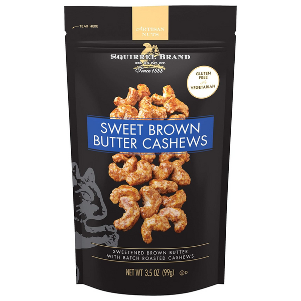 Squirrel Brand Sweet Brown Butter Cashews (3.5oz Bag)