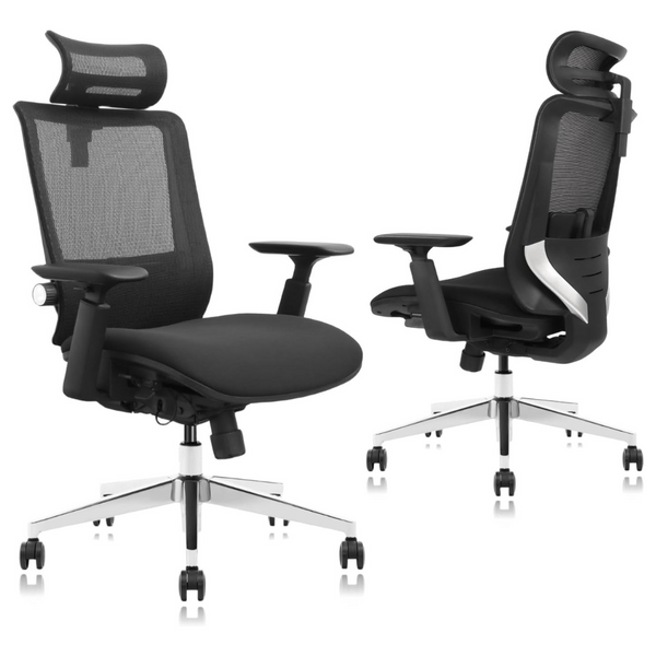 SM6 Adjustable Lumbar Ergonomic Office Chair With Headrest