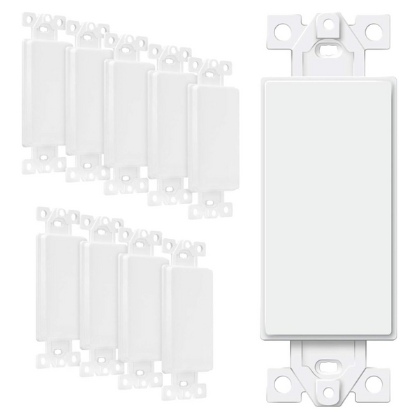 10-Piece Enerlites Blank Adapter Insert For Decorator Wall Plates