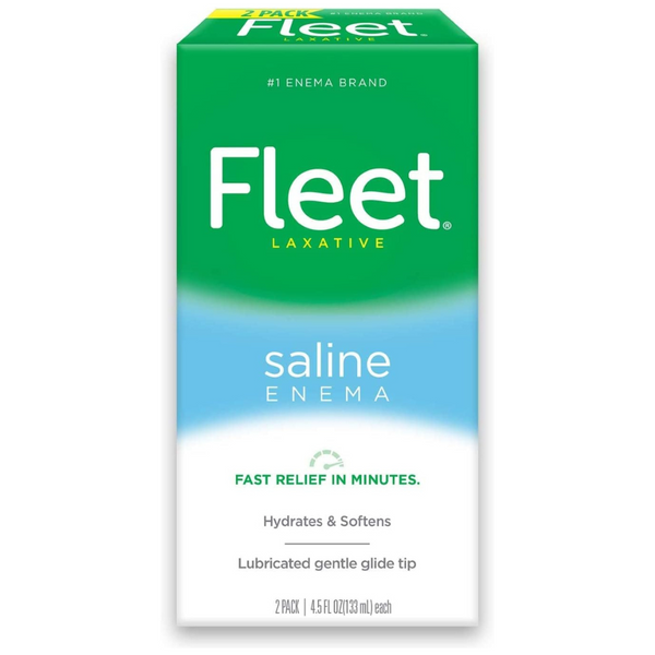 2-Count Fleet Laxative Saline Enema For Adult Constipation, 4.5 Fl Oz