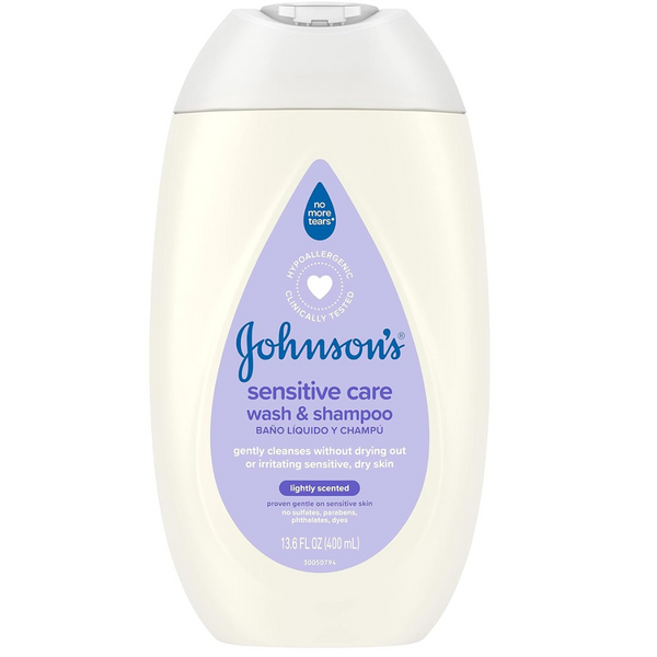 Johnson's Baby Sensitive Care Baby Body Wash & Shampoo, 13.6 Fl. Oz