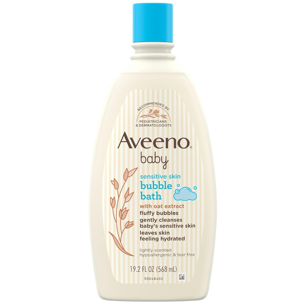 Aveeno Baby Sensitive Skin Bubble Bath With Oat Extract (19.2 Fl. Oz)