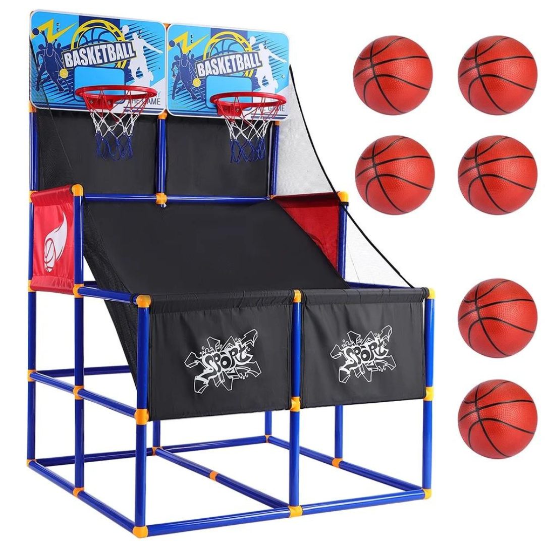 Basketball Hoop Arcade Game with 6 Balls And Pump