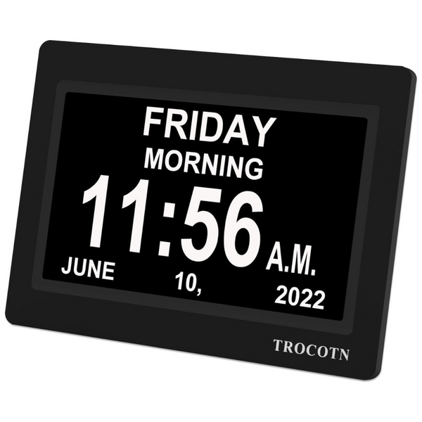 7" Large Digital Alarm Clock with Auto DST