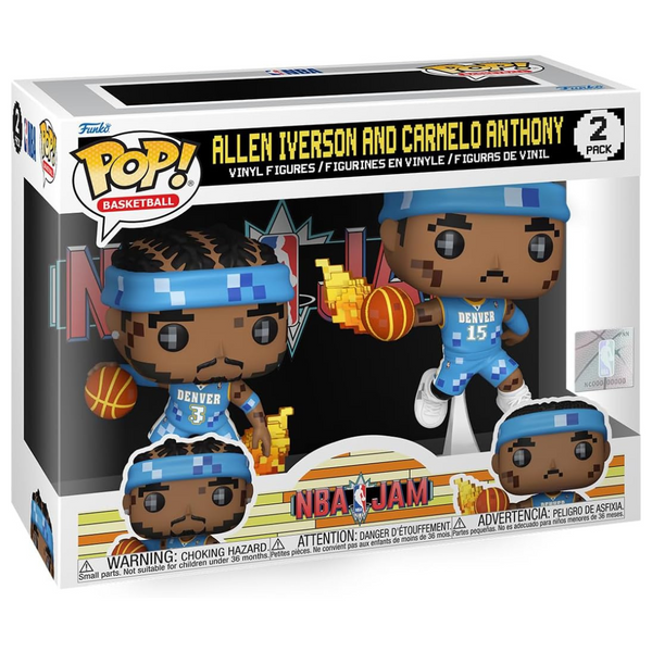 2-Pack Funko POP! BasketBall: NBA JAM Allen Iverson And Carmelo Anthony