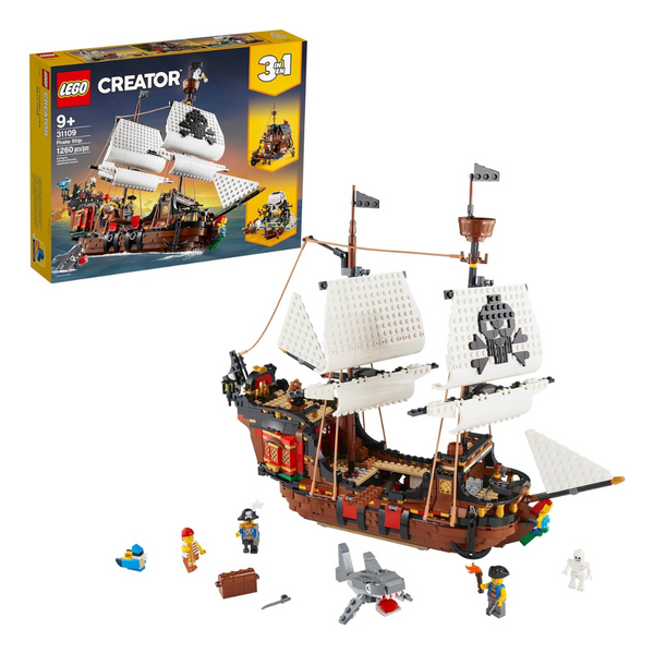 1260-Pieces LEGO Creator 3-In-1 Pirate Ship 31109 Building Playset